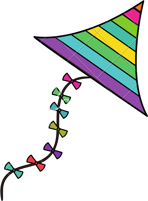 Colorful Flying Kite Isolated Icon - Colorful Flying Kite Isolated Icon (800x800)