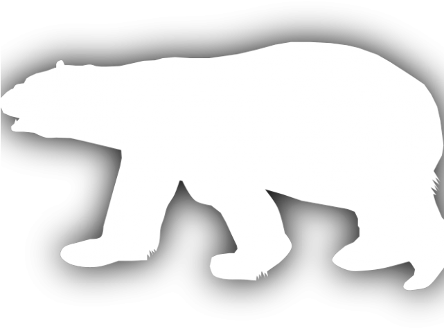 Polar Bear Clipart Transparent Background - Polar Bear Silhouette Clipart (640x480)