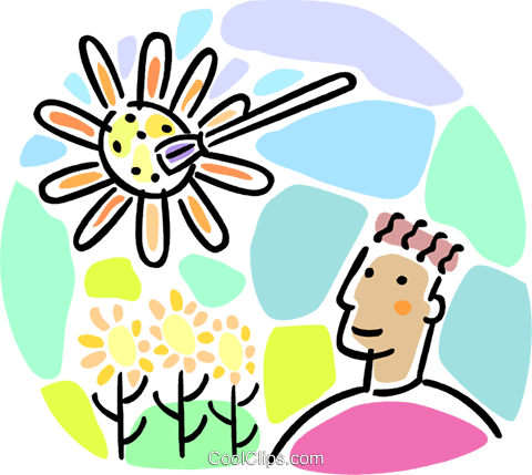 Man With Nature, Ecology Royalty Free Vector Clip Art - Man With Nature, Ecology Royalty Free Vector Clip Art (480x429)