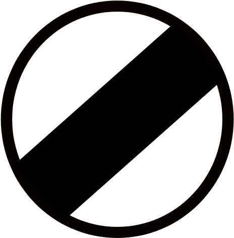 Download Free Printable Clipart And Coloring Pages - End Of Restriction Road Sign (566x800)