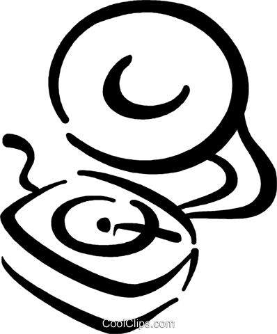 Gramophone Royalty Free Vector Clip Art Illustration - Crescent (398x480)