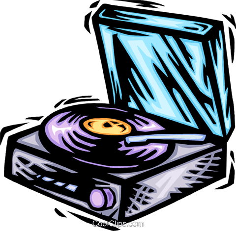 Record Player Clipart Lp Record - Clip Art Record Player (480x471)