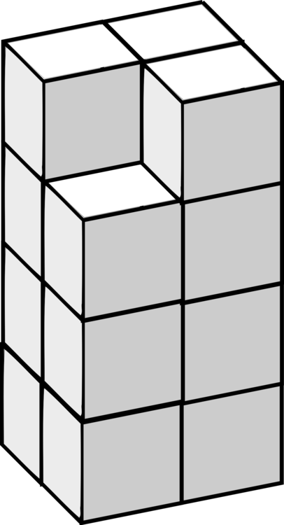 Cube Three-dimensional Space Symmetry Square - Soma 3d Puzzles (406x750)