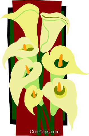 Lilies Royalty Free Vector Clip Art Illustration - Lilies Royalty Free Vector Clip Art Illustration (315x480)