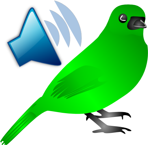 Noise Clipart Bird Sound - Oiseau Vert Dessin (512x512)
