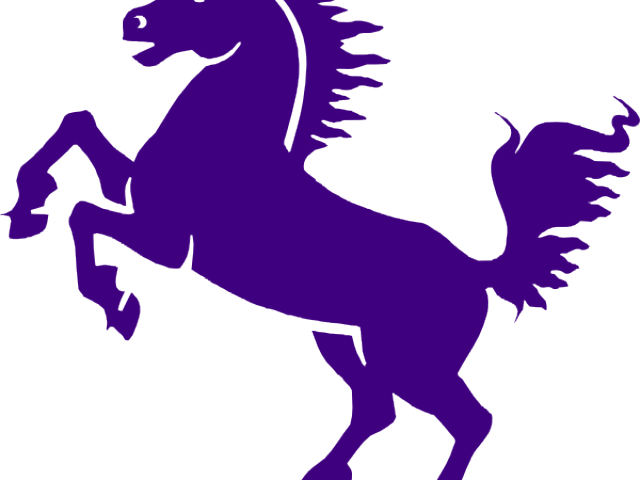 Mustang Clipart Purple - Horse Png Black And White (640x480)