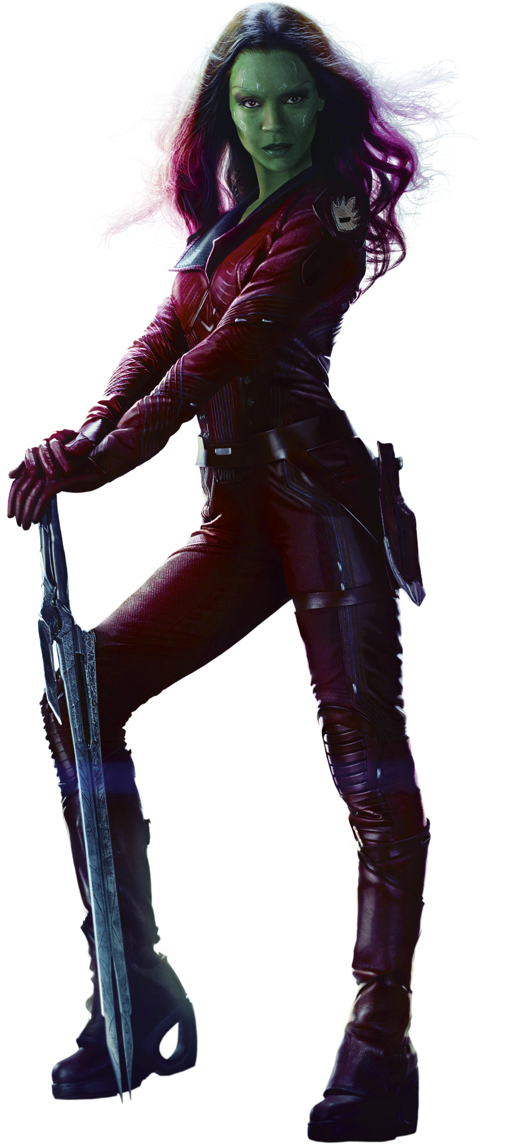 Zoe Saldana Clipart - Gamora Guardians Of The Galaxy Poster (1273x2575)