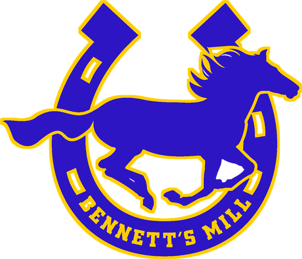 Bronco Logo - Bennett's Mill Middle School (600x514)
