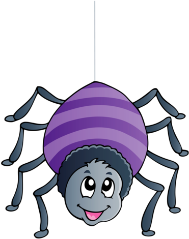 Spider Clipart Purple (390x499)