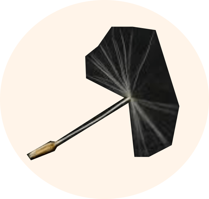 Clip Art Paper Cut Out Dandelion - Umbrella (674x644)