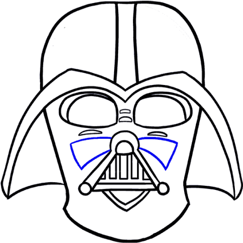 600 X 531 11 - Darth Vader Helmet Simple (600x531)