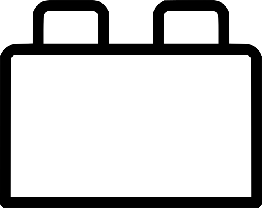 Briefcase Outline Clipart Briefcase - Transparent Lego Brick Outline (900x713)