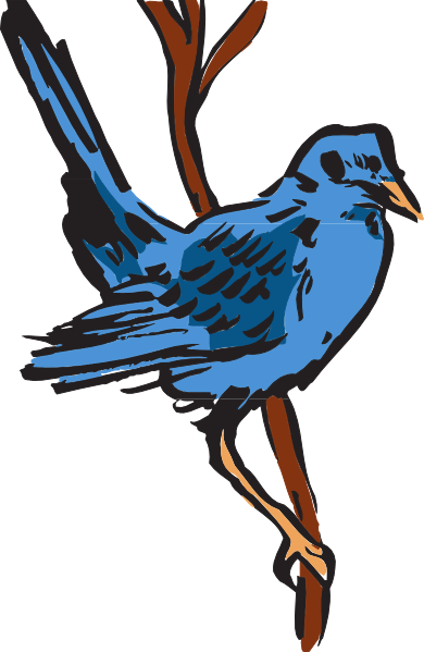 How To Set Use Blue Bird Perched Svg Vector - How To Set Use Blue Bird Perched Svg Vector (390x599)