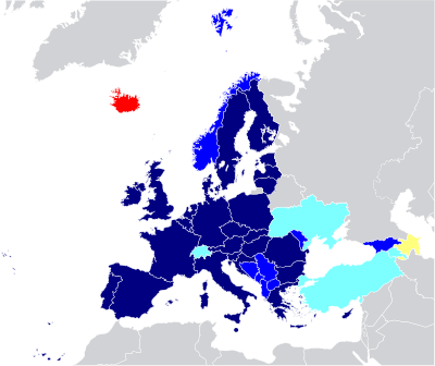 Eurocontrol - Literacy In Europe Map (400x336)