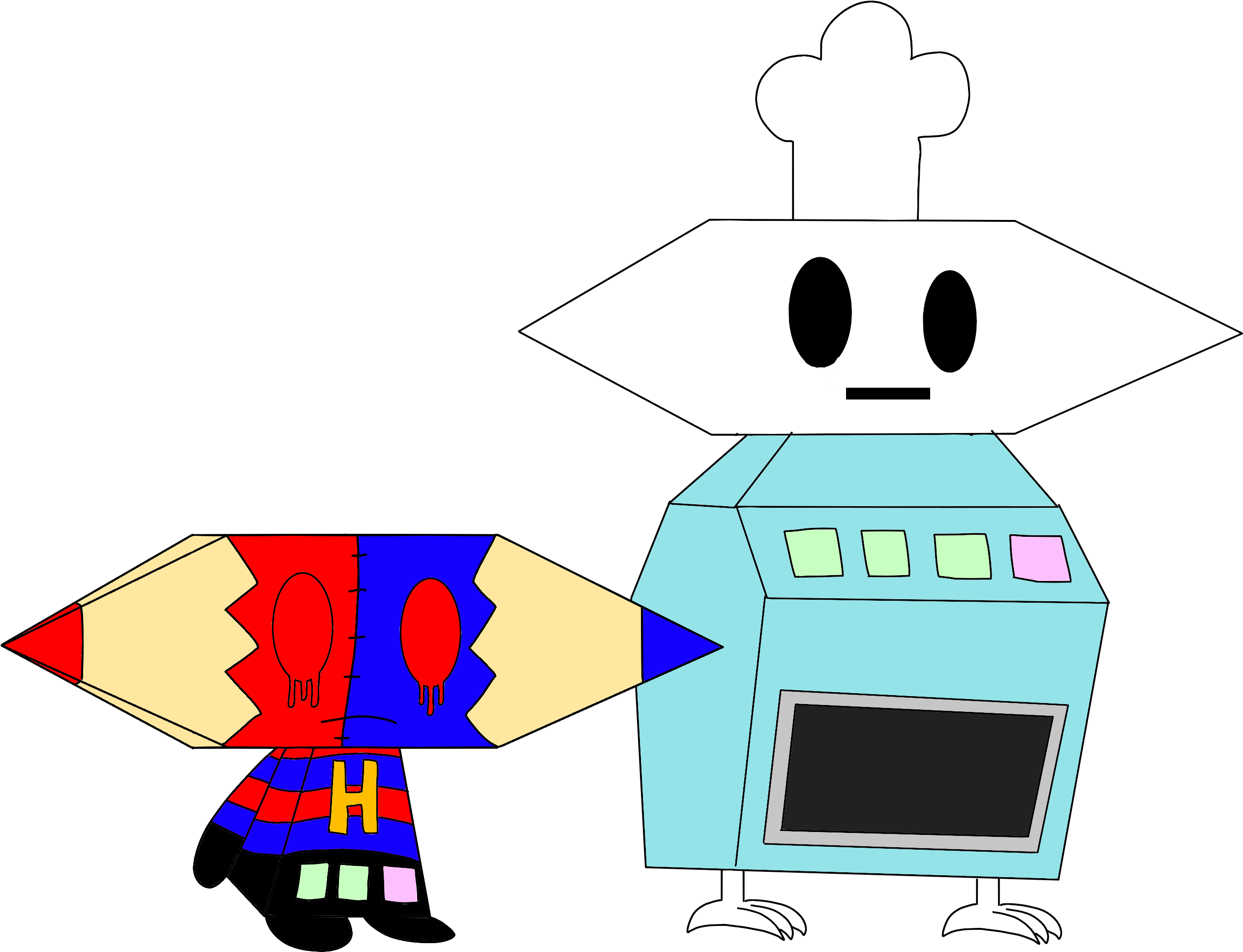 Vending Machine Hikky And Red Eyes Hikky By - Cartoon (2573x1968)