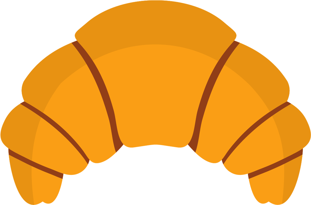 Croissants - Bread Bakery Vector Png (1000x1000)