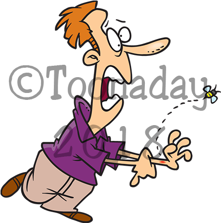 Sting - Boy With Bee Stings Clipart (600x450)