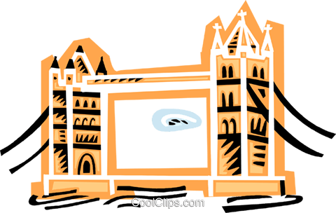 Tower Bridge Royalty Free Vector Clip Art Illustration - Tower Bridge Royalty Free Vector Clip Art Illustration (480x304)