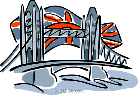 The Tower Bridge Royalty Free Vector Clip Art Illustration - The Tower Bridge Royalty Free Vector Clip Art Illustration (480x332)
