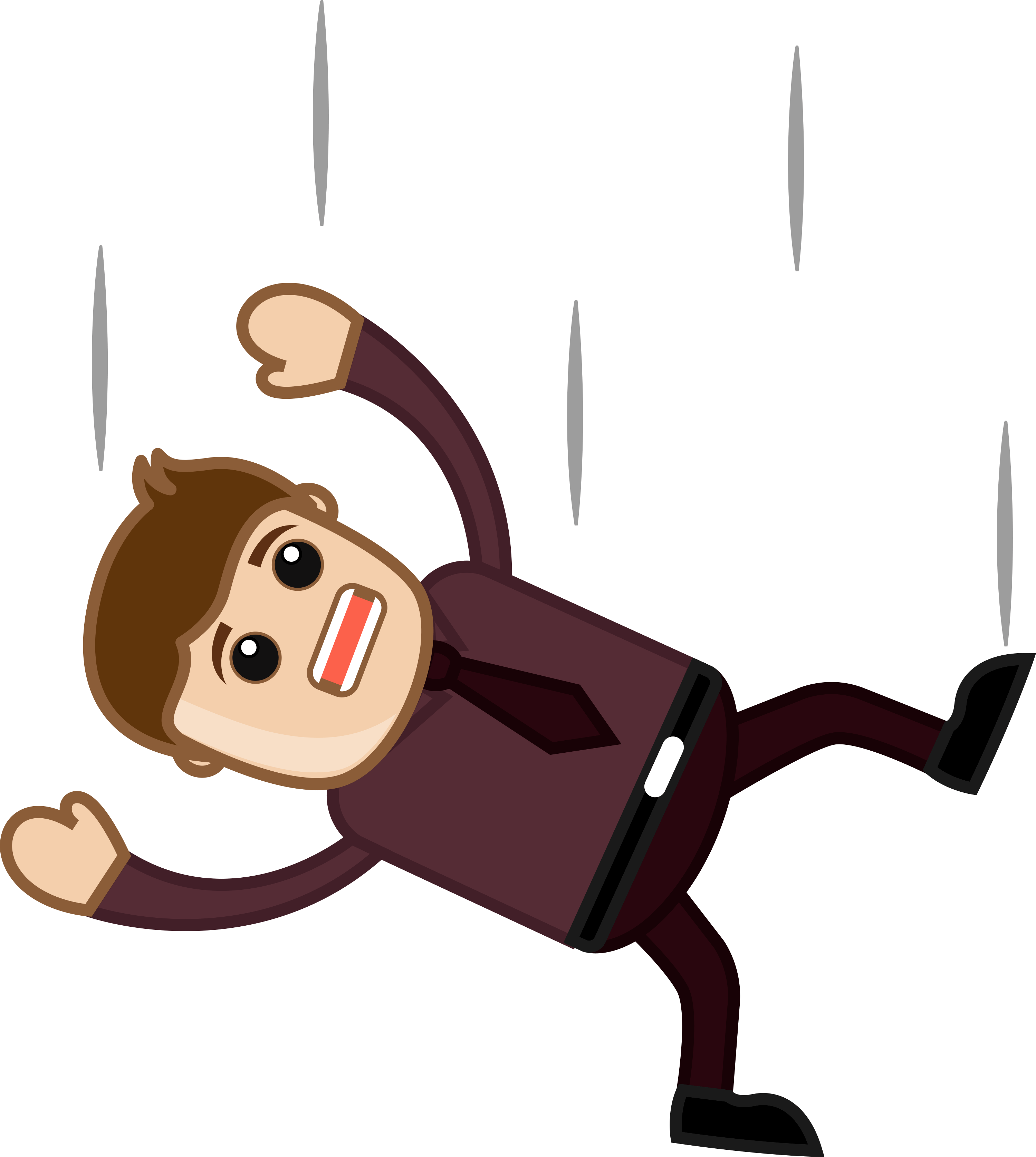 Cartoon People Falling Down - Falling Clipart Png (3000x3351)