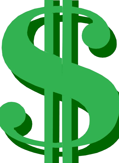 Dollar Sign Png Green Dollar Symbol Png Transparent - Dollar Sign Clipart Transparent Background (408x558)