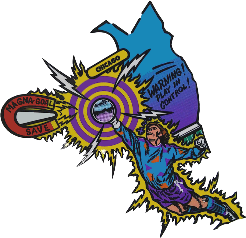 World Cup Soccer 94 Playfield Overlay - World Cup Soccer 94 Pinball (831x798)