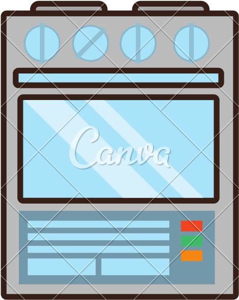 Cartoon Gas Stove Appliance - Dibujos De Una Estufa (800x800)