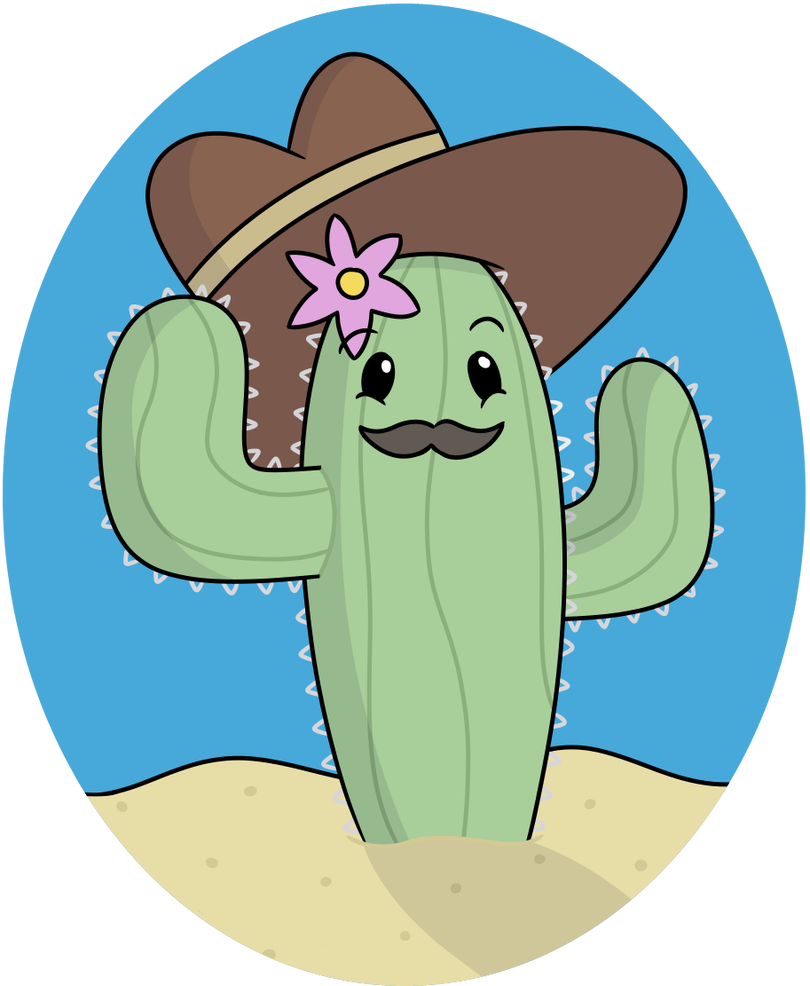 Cactus By Tacogoboom - Cartoon (810x986)