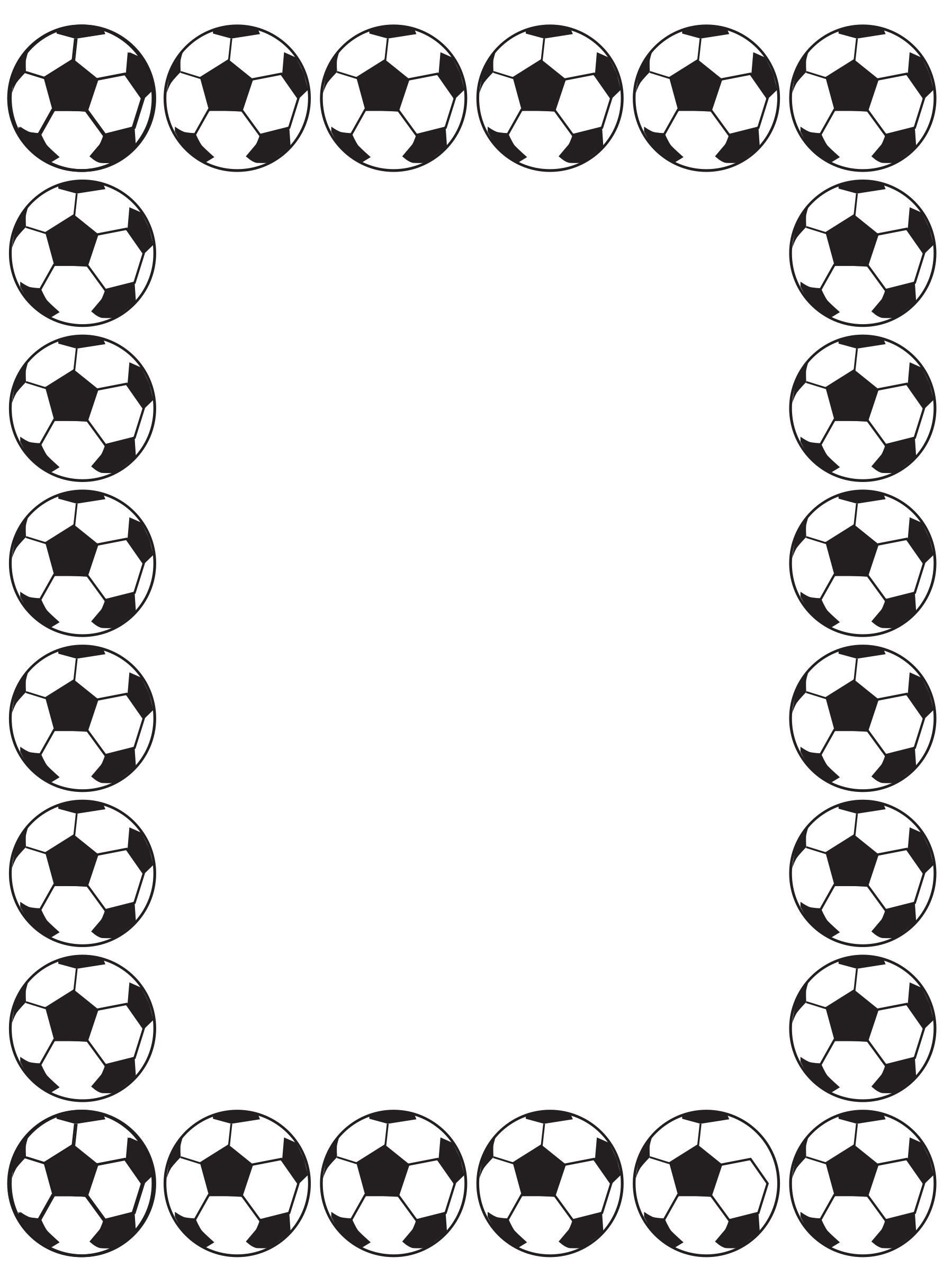Ball Clipart Frame - Soccer Ball Clipart (1798x2409)