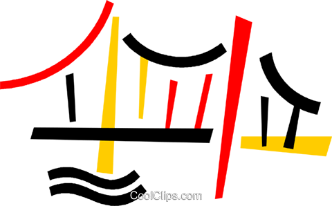 Golden Gate Bridge Royalty Free Vector Clip Art - Golden Gate Bridge Royalty Free Vector Clip Art (480x298)