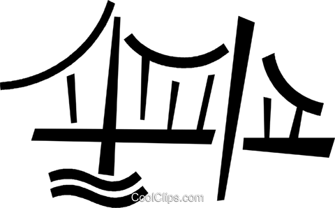 Golden Gate Bridge Royalty Free Vector Clip Art - Golden Gate Bridge Royalty Free Vector Clip Art (480x298)