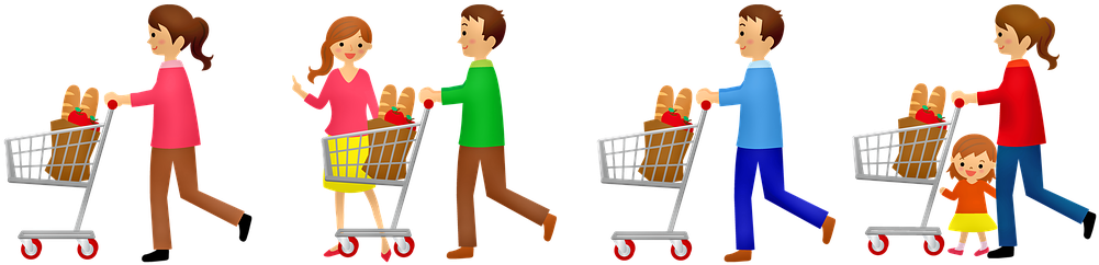 75 Free Images Of Grocery Shopping - Shopping Cart (1044x340)