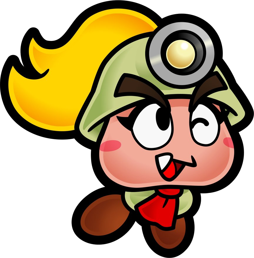 Super Mario Clipart File - Paper Mario Thousand Year Door Goombella (864x876)