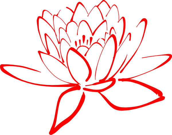 Lotus Flower Outline (600x472)