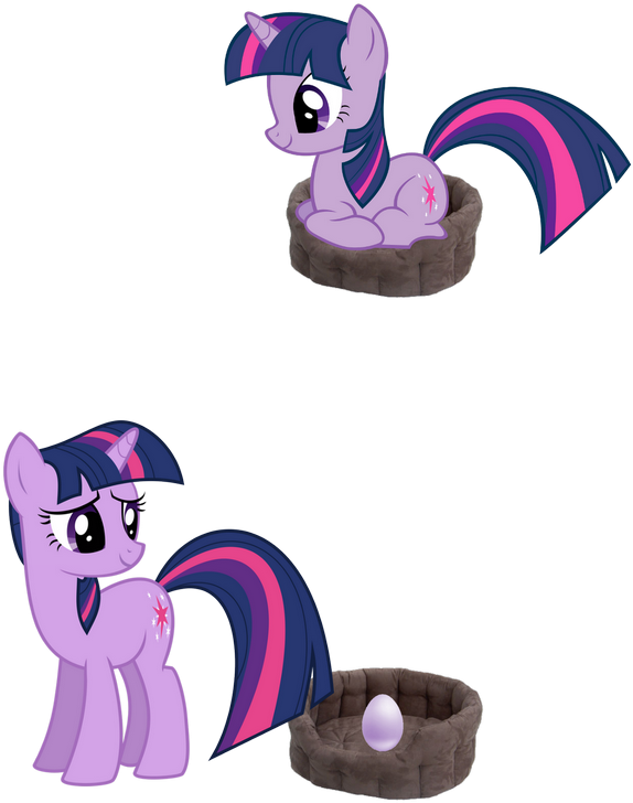 Egg, Laying Down, Safe, Sitting, Twilight - Little Pony Friendship Is Magic (600x745)