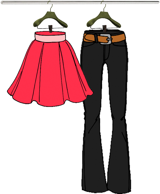 Skirts & Trousers - Illustration (1000x800)