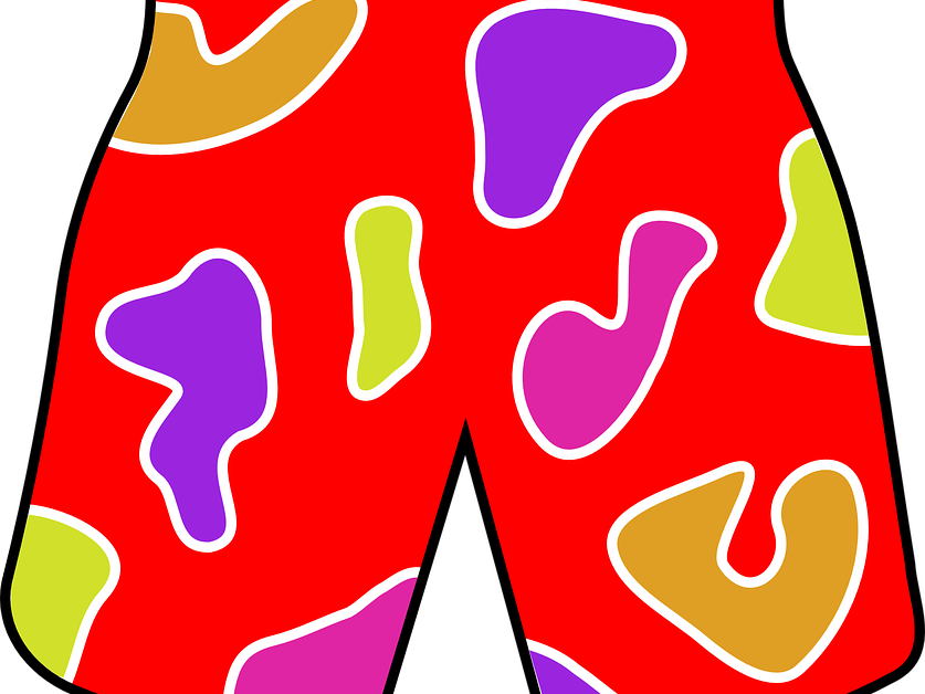 Beach Shorts Clipart (837x628)