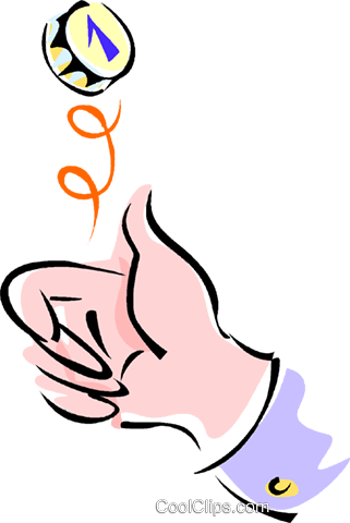 Coin Toss Royalty Free Vector Clip Art Illustration - Coin Toss Royalty Free Vector Clip Art Illustration (321x480)