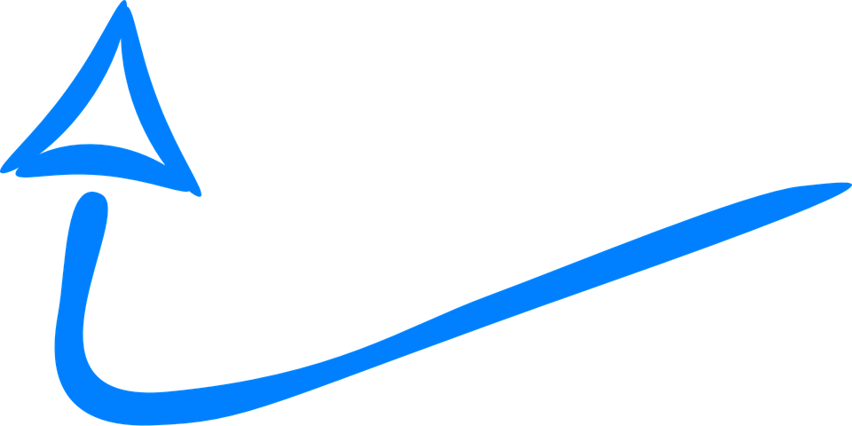 Free Png Download Hand Drawn Arrow Blue Png Images - Blue Hand Drawn Arrow (960x480)