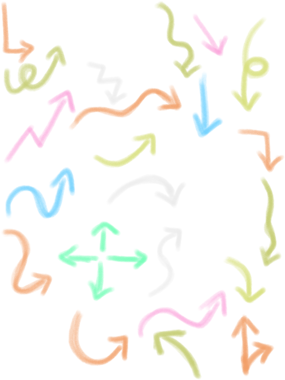 Hand Drawn Arrows Arrow Elements Colorful Png And Psd - Hand Drawn Arrows Arrow Elements Colorful Png And Psd (1024x1369)