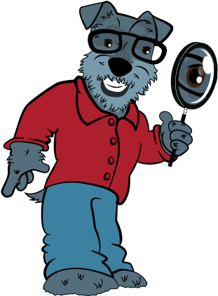 Magnify-glass - Cartoon (445x472)