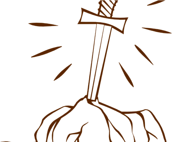 Stone Clipart Colouring - Sword In The Stone Coloring (640x480)