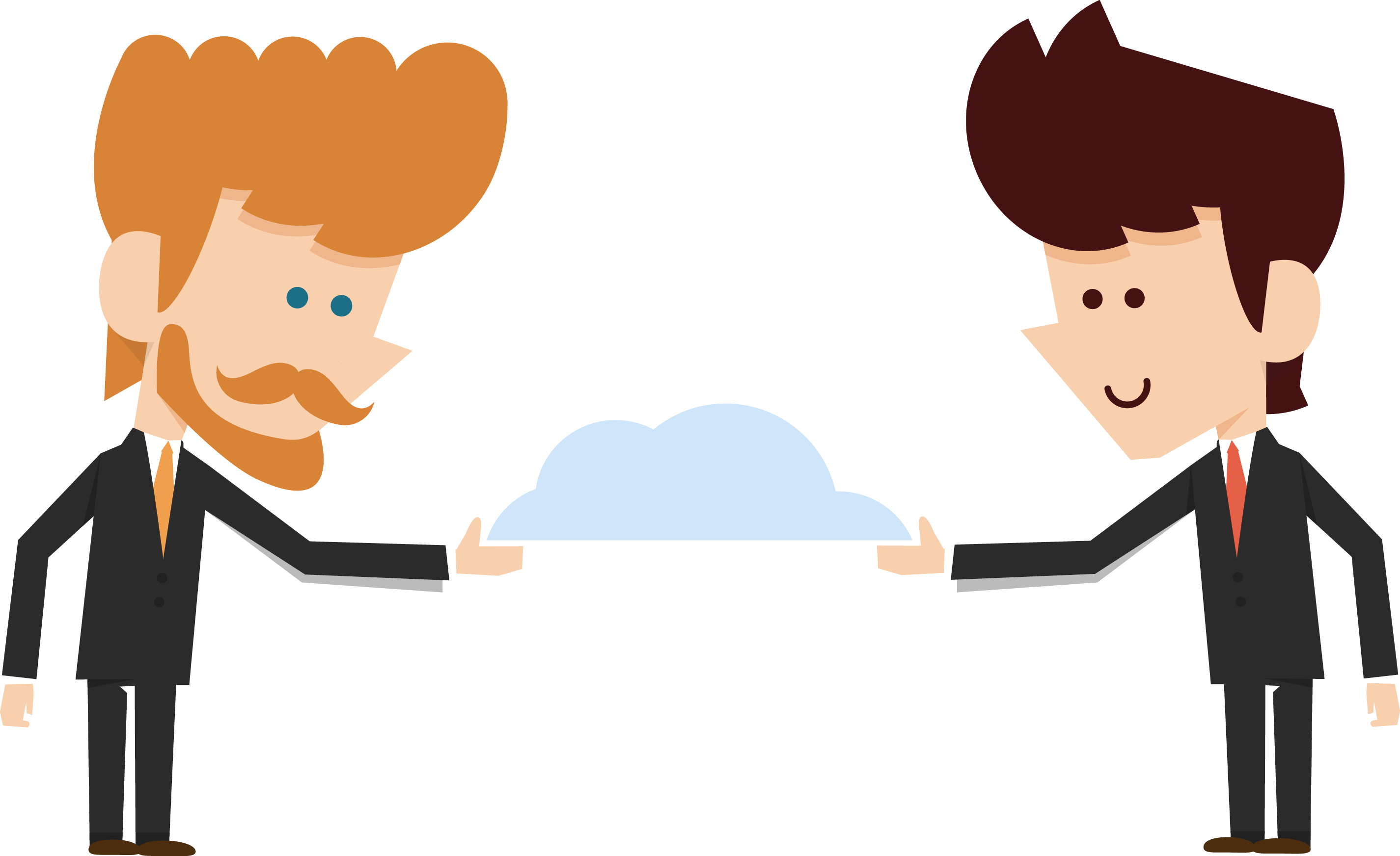 Cloud Server Clipart Application Server - Cartoon Comunicativo (2851x1745)