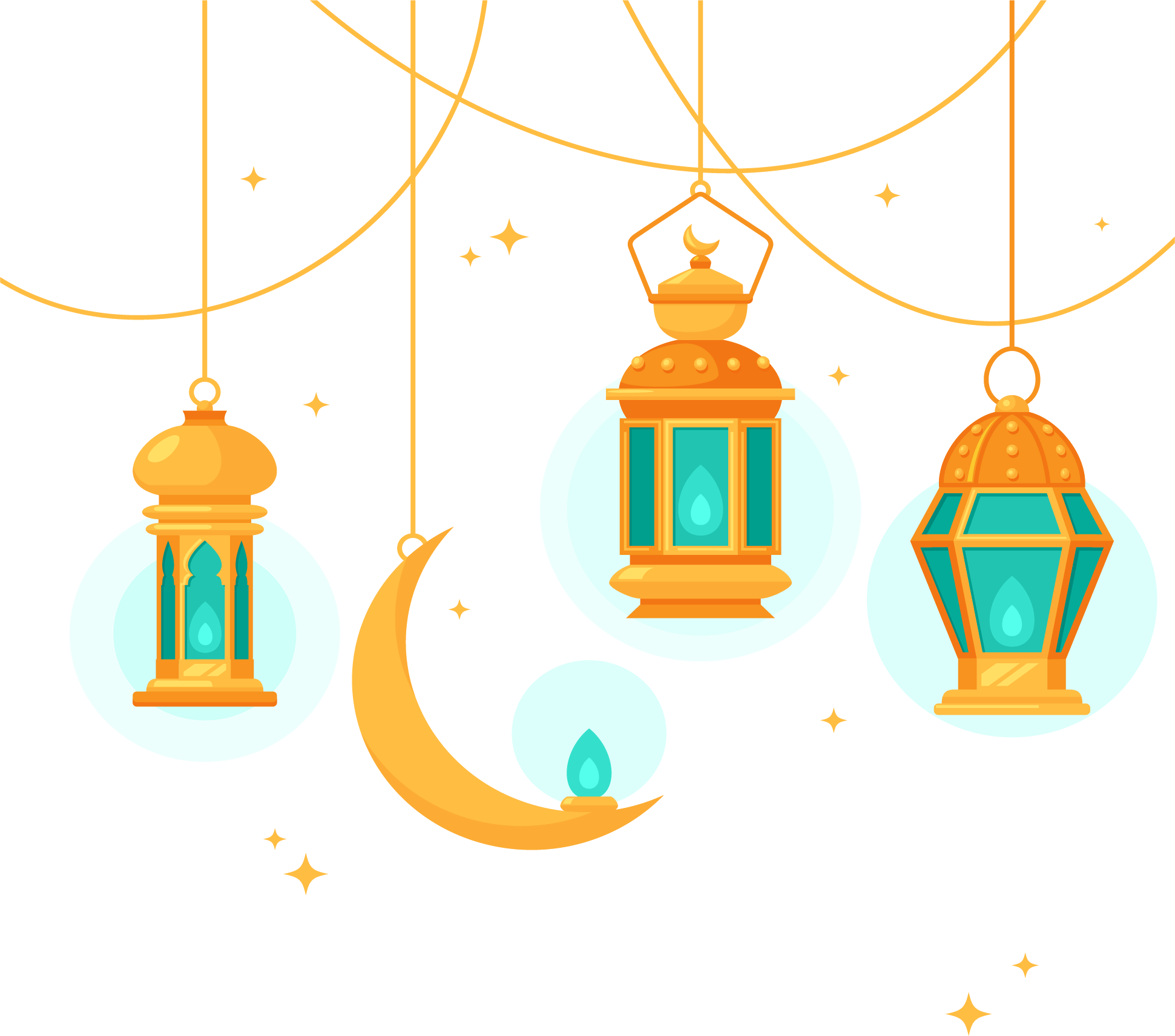 Islamic Lantern Decorations Free Png And Vector - Islamic Lantern Png (1941x1712)