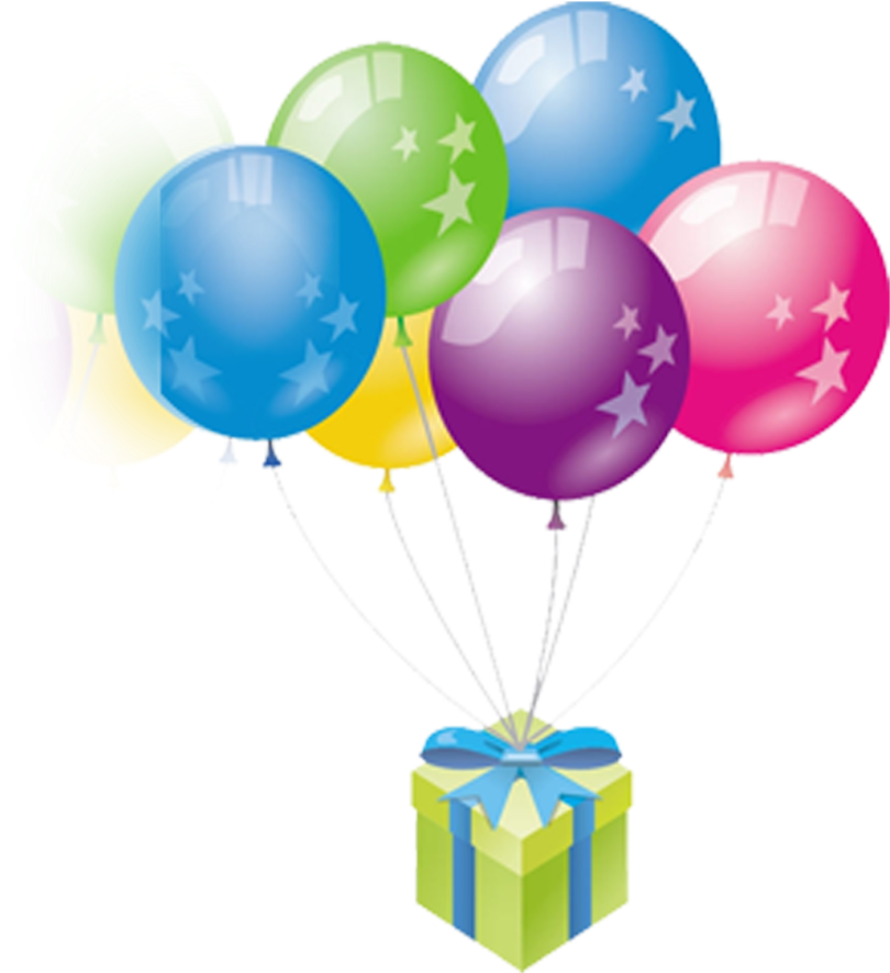Hot Air Balloon Birthday Party Clip Art Simple - Birthday Balloons Clipart (885x1024)