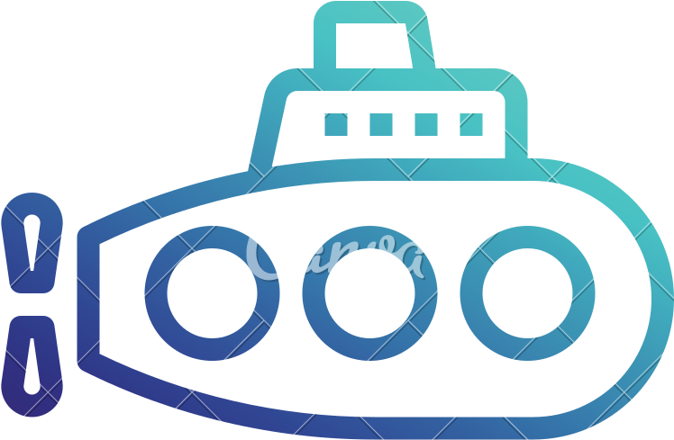 Nautical Submarine Underwater Sea Icon - Nautical Submarine Underwater Sea Icon (800x800)