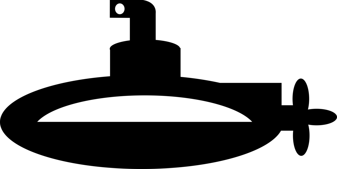 Vector Illustration Of Navy Submersible Submarine Armed - Vector Illustration Of Navy Submersible Submarine Armed (1390x700)