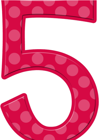 Five Clipart Polka Dot Number - Number 5 Polka Dots Png (640x480)