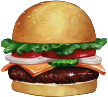 Burger Clipart Krabby Patty - Krabby Patty (360x360)