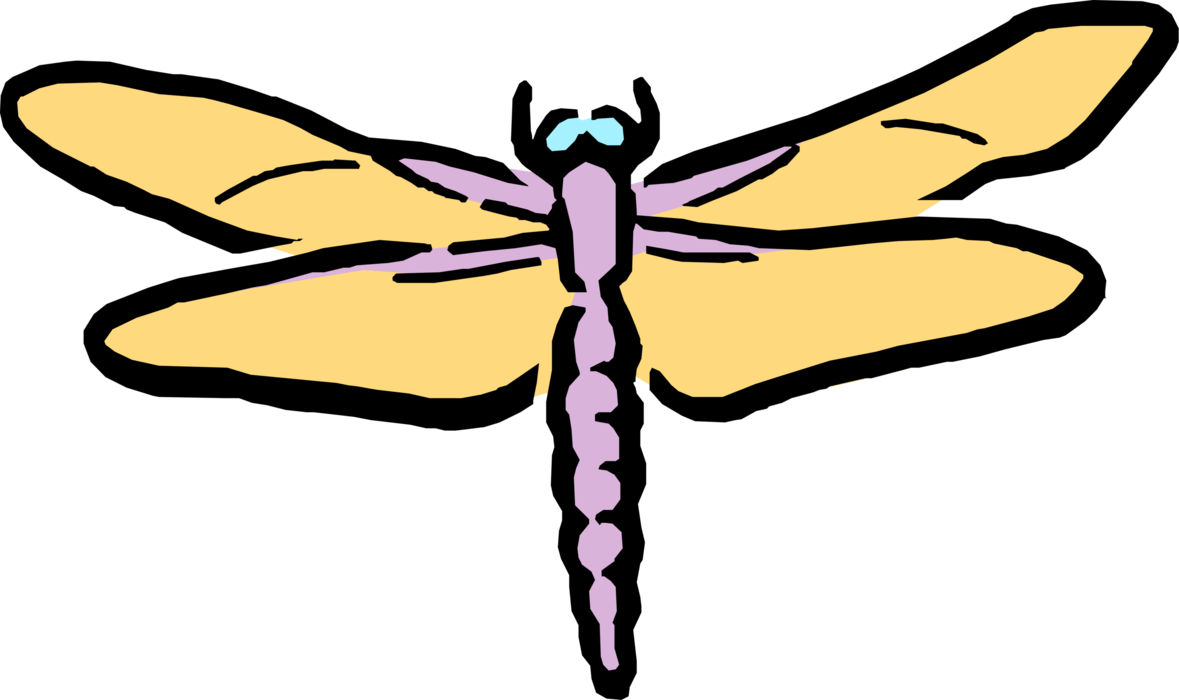 Cartoon Image Illustration Of Insect - Dragonfly Clipart (1179x700)